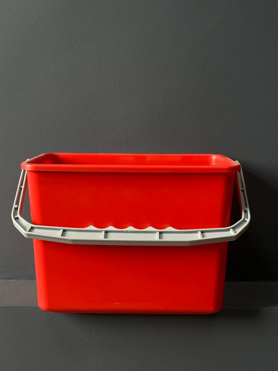 Відро прямокутне пластмасове 6л червоне, Ecolab